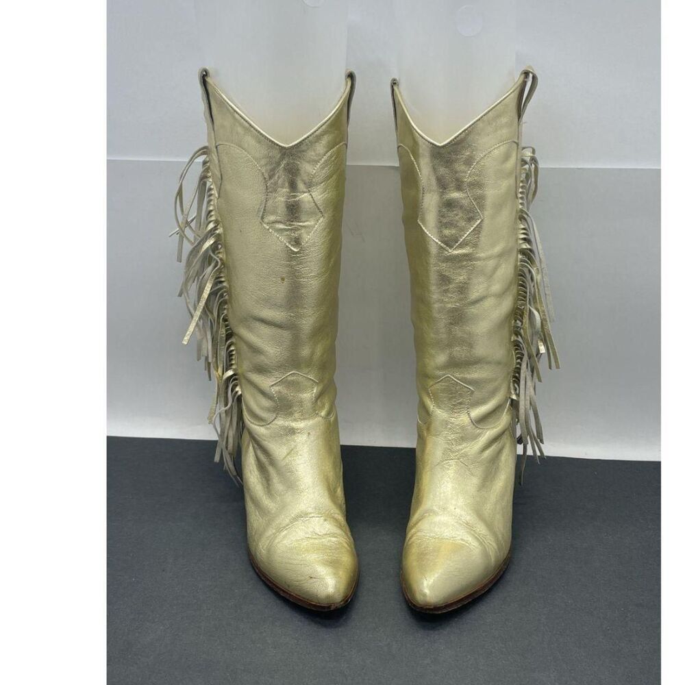 Lenni Women's Gold and Cream Boots - Picture 2 of 7